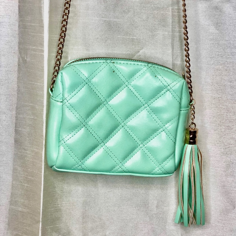 Mint Quilt Shoulder Bag